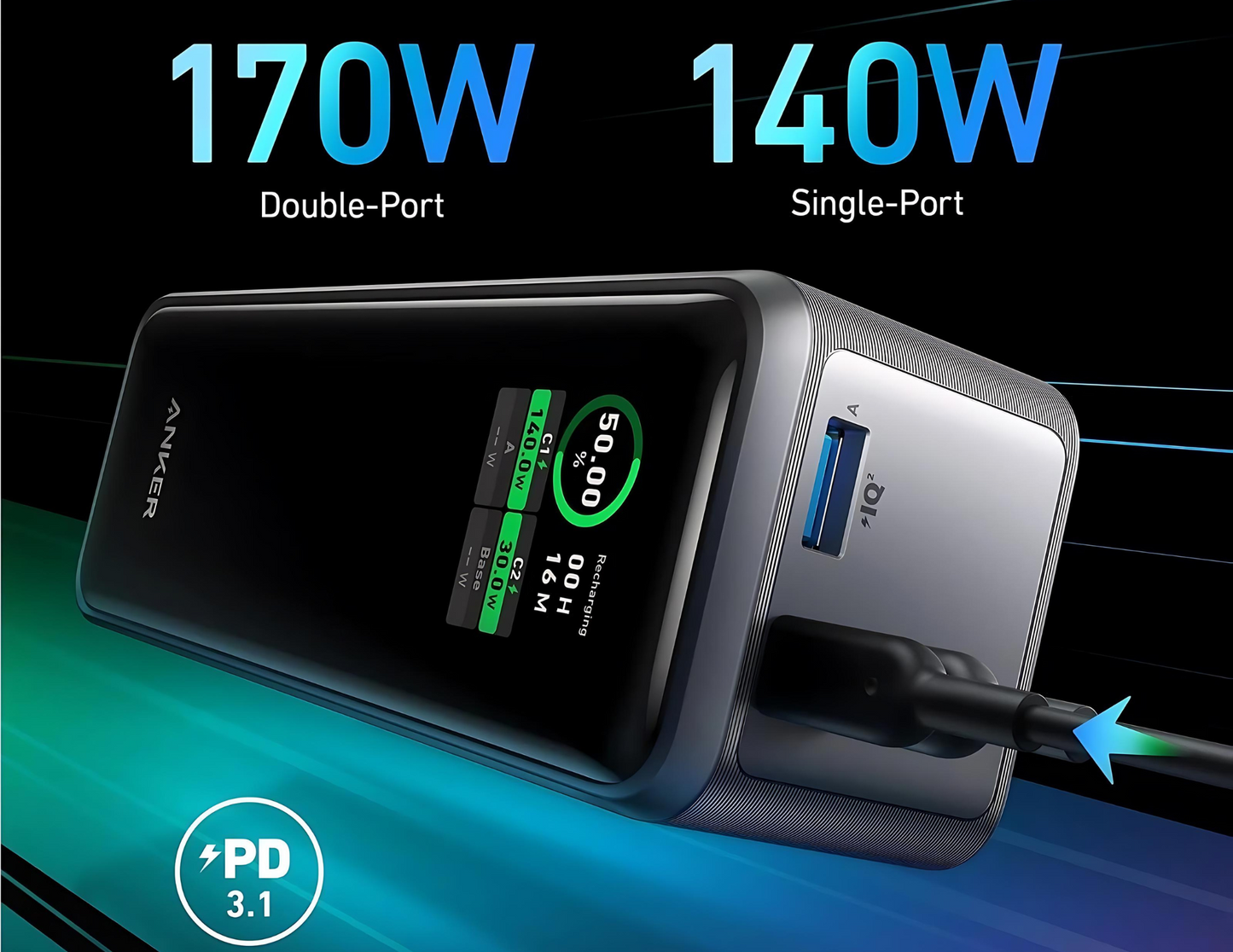 Anker Prime 27,650mAh Power Bank (250W) – A1340011