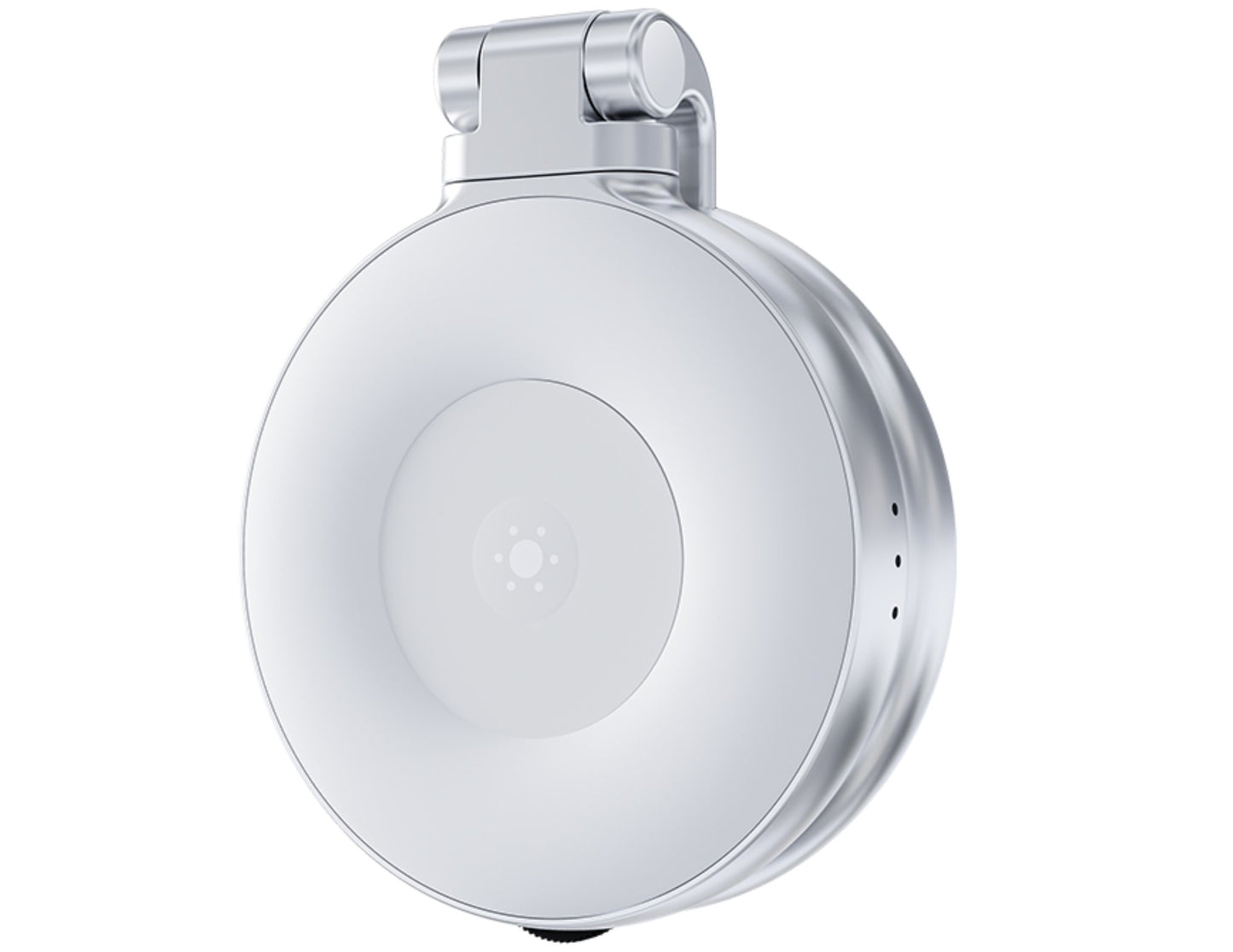 Round white sensor on a white background