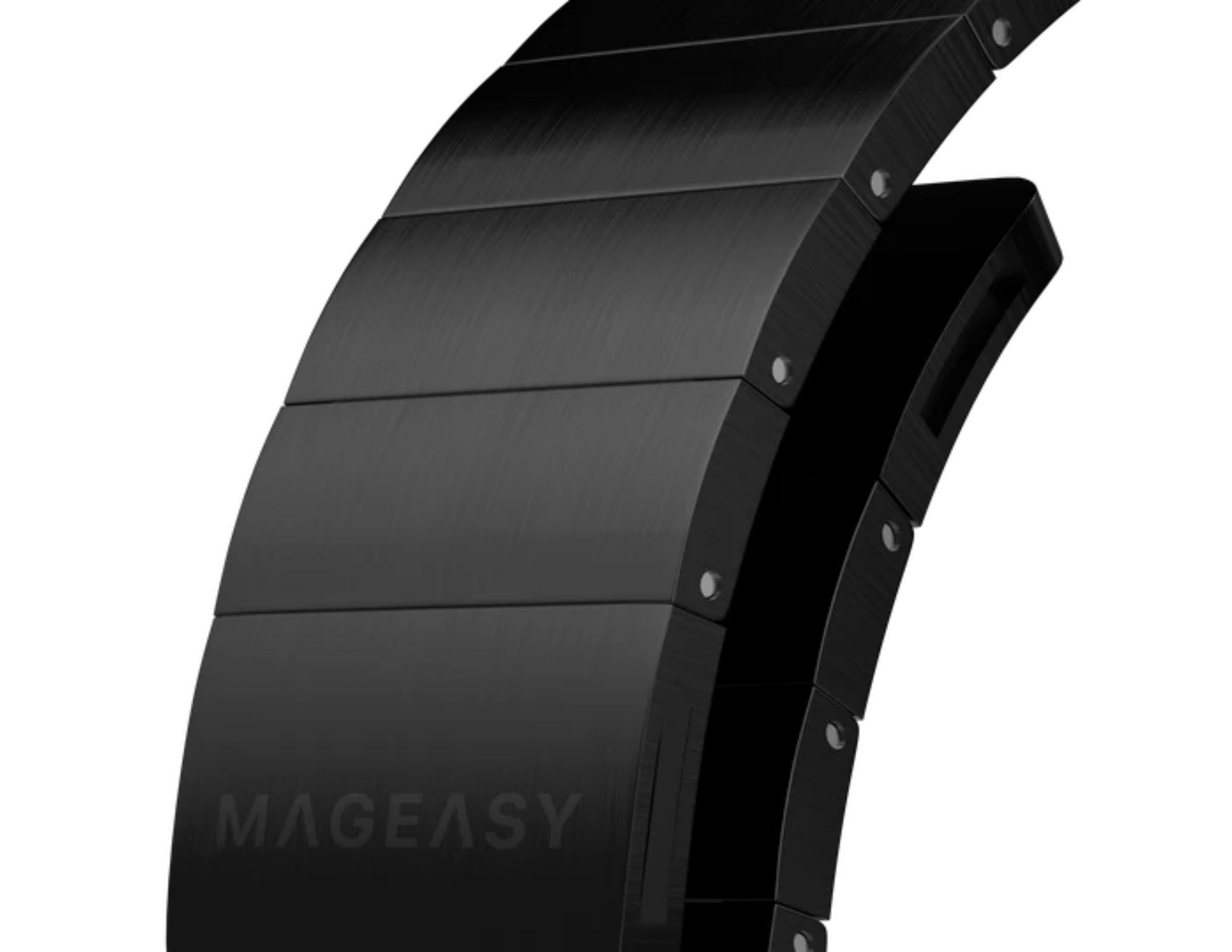 MagEasy Maestro M Magnetic Stainless Steel Apple Watch Loop - Silver and Black - THABTHABA STORE