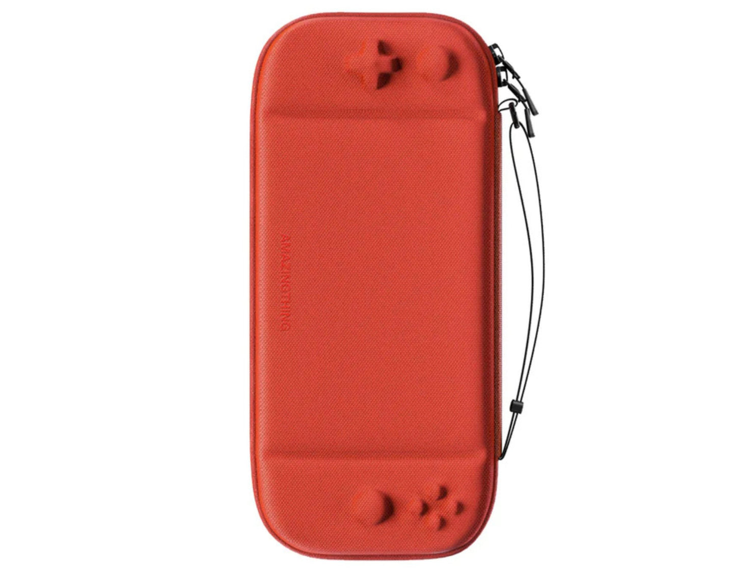 Red AmazingThing PlayShield EDC Carrying Case for Nintendo Switch 2 with strap on a white background