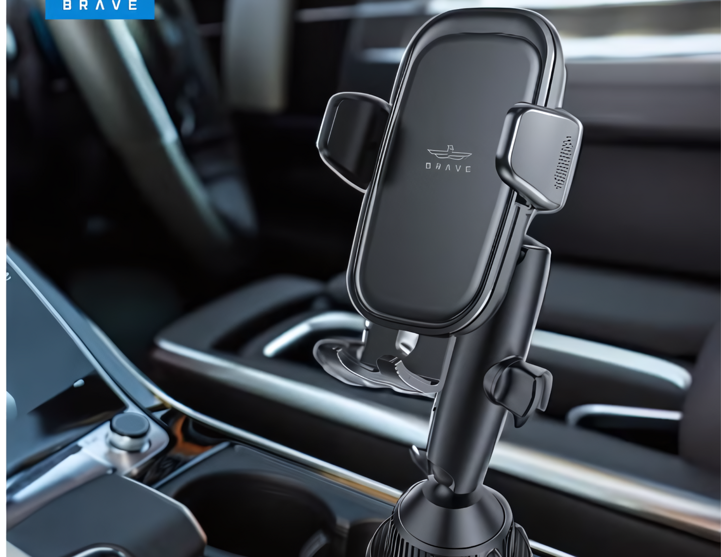 حامل الهاتف العالمي Brave Car Cup BHL-49 - أسود