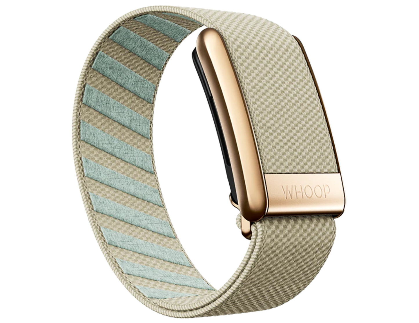 WHOOP SuperKnit Luxe Bands – Onyx with Gold & Sand Dune