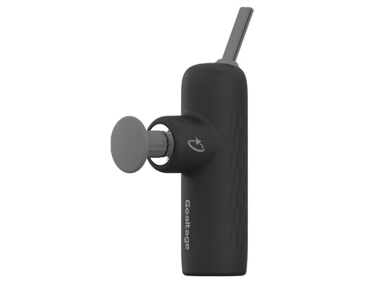 Black Goaltage MuscleEase Massager – GT-MSG03 with 'GoalTage' branding on a white background