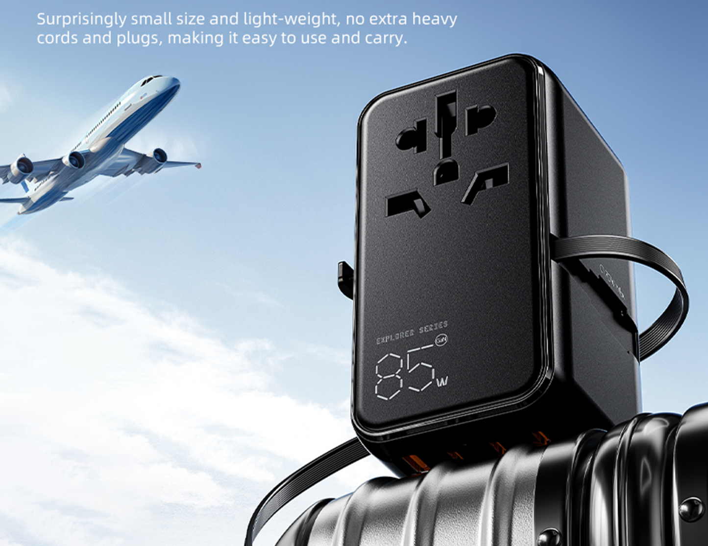 Vyvylabs Explorer Series GaN 85W Fast Charger Travel Adapter - 4 Ports