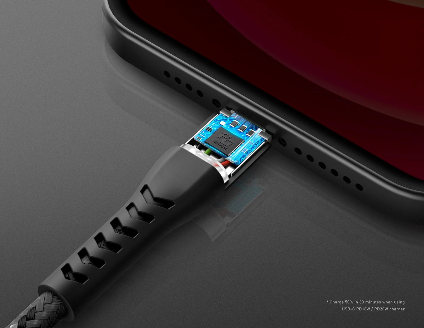 Energea NyloFlex Lightning to USB-C Cable 3M 100W – CBL-NFCL-BLK300
