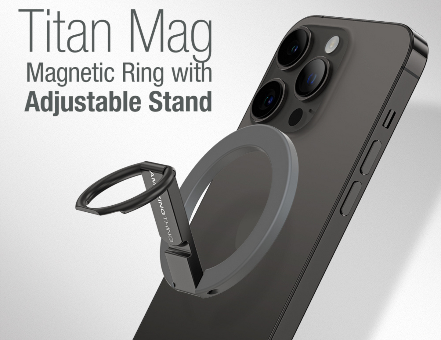 مقبض Titan Mag المغناطيسي من AmazingThing مع حامل قابل للتعديل (IGTMBK/IGTMGY)