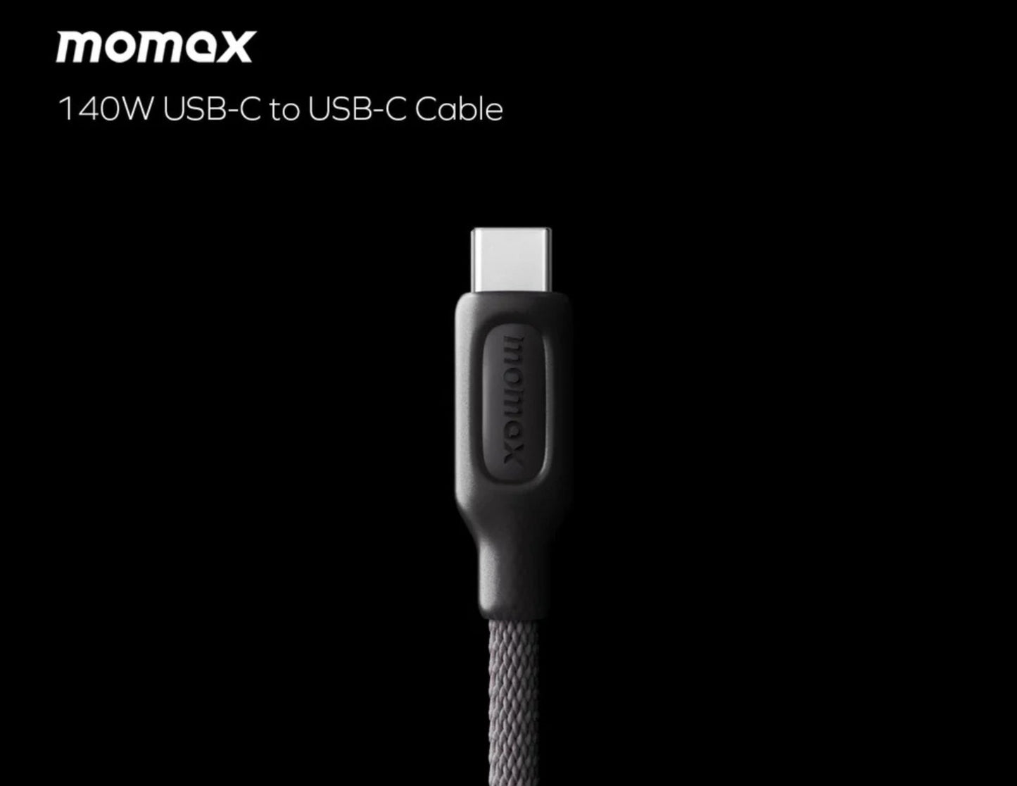 Momax 1-World Universal 4-Port Travel GaN Charger 140W + USB-C Cable (UA16UKGSD)