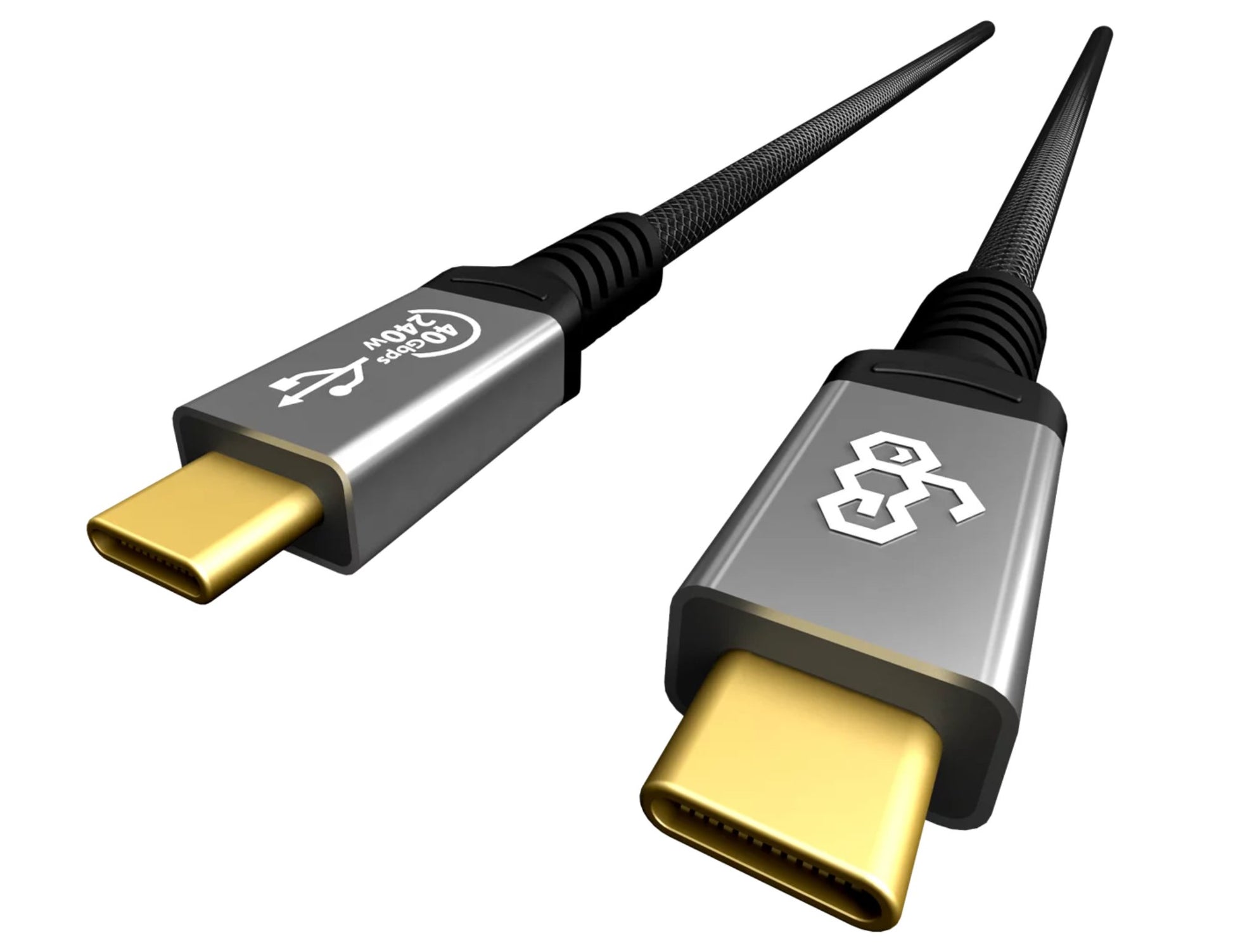 HDMI cable with gold connectors on a white background