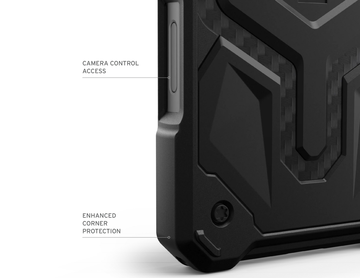 UAG Monarch Pro - Carbon Fiber MagSafe Case with Magnetic Ring Stand for iPhone 16 Pro Max