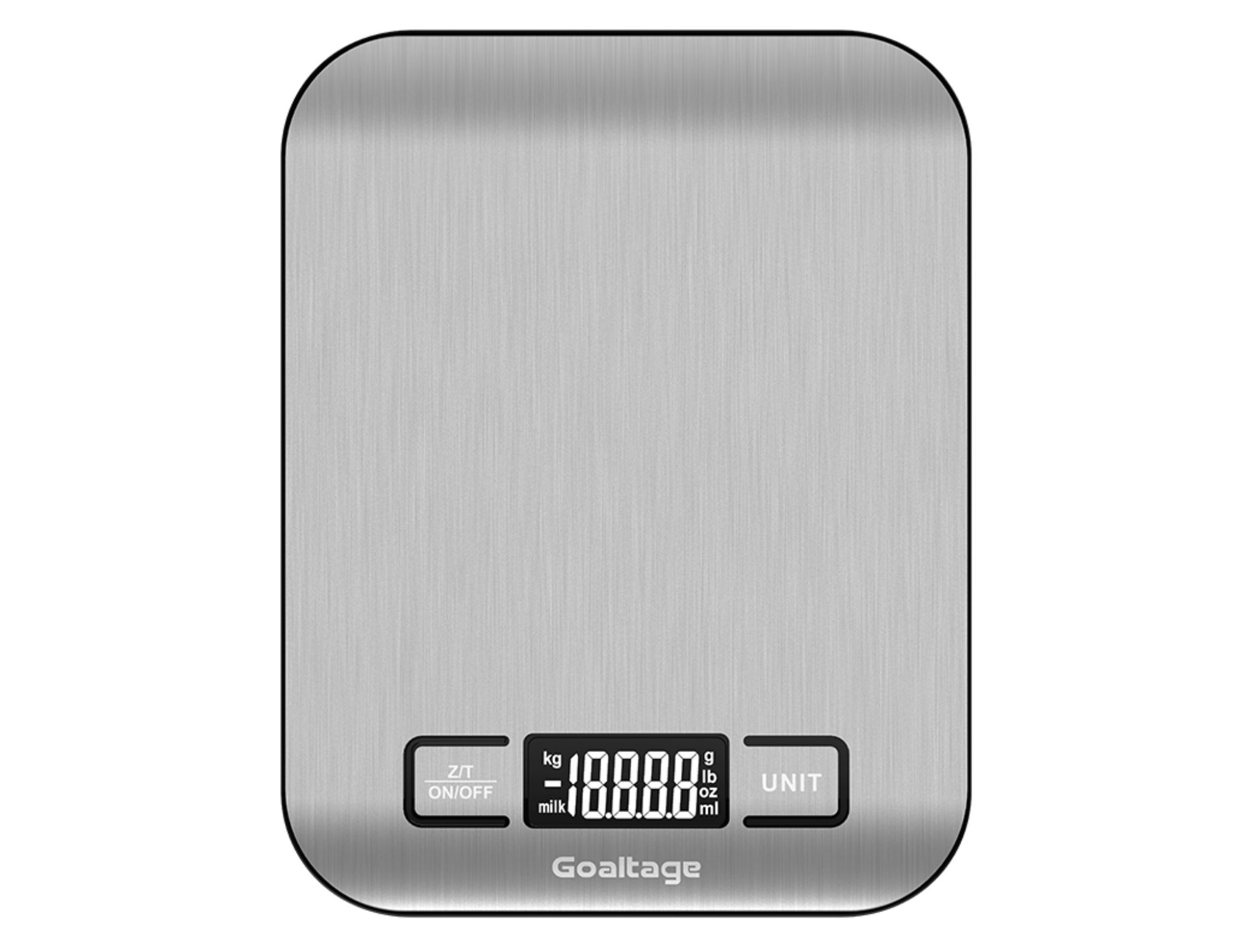 Goaltage TrueBalance Digital Kitchen Scale GT-SCL01-KC with digital display on a white background