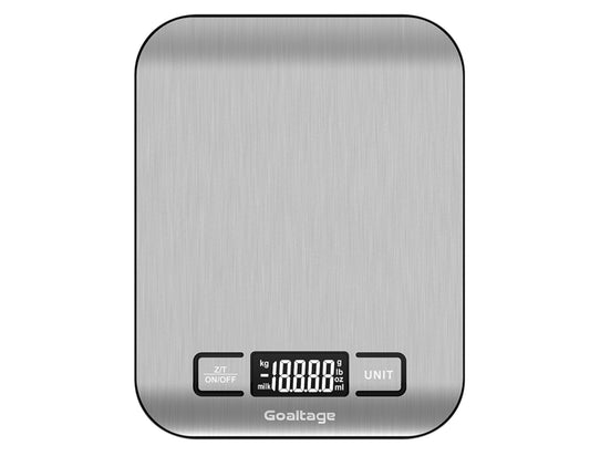 Goaltage TrueBalance Digital Kitchen Scale GT-SCL01-KC with digital display on a white background