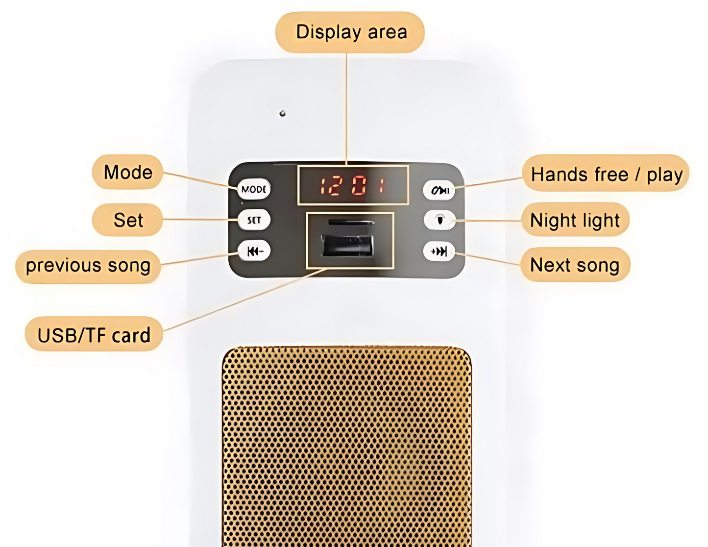Equantu SQ-669 Smart Wall Plug Quran Speaker With Remote - THABTHABA STORE