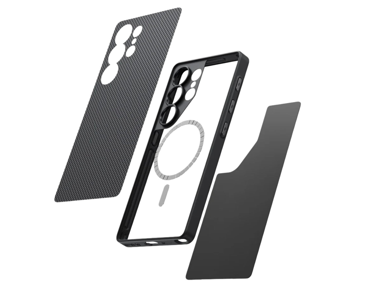 جراب Pitaka PinButton لهاتف Samsung Galaxy S25 Ultra - متوافق مع MagSafe مع أزرار التحكم في التطبيقات المخصصة