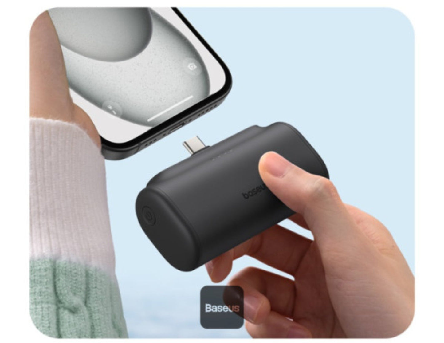 Baseus Compact Fast Charging Power Bank Type-C 5000mAh 20W Cluster Black P10068306113-00