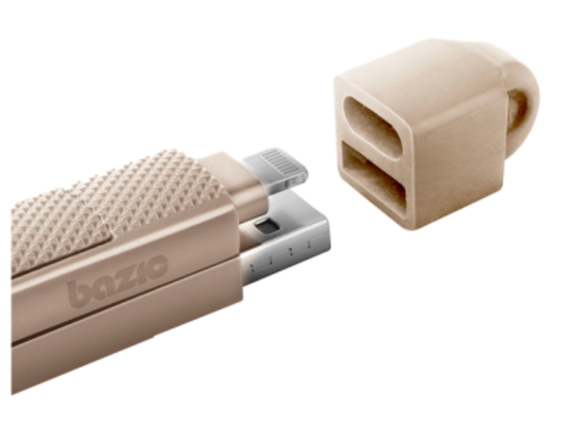 Bazic AluCable 100CM 4-in-1 60W Interchangeable Aluminium Fast Charging & Data Cable – CBL-GC4N1 on a white background