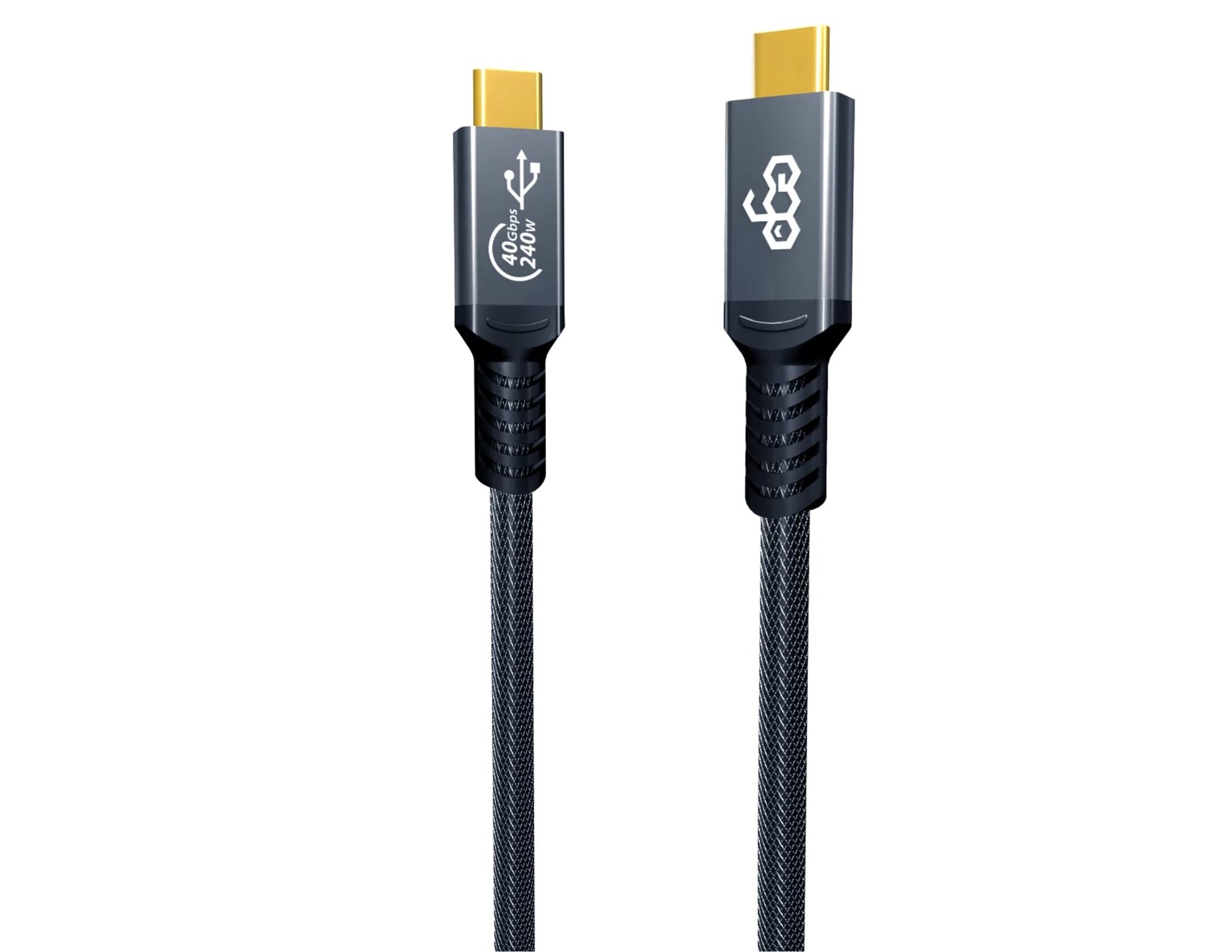 HDMI cable with gold connectors on a white background