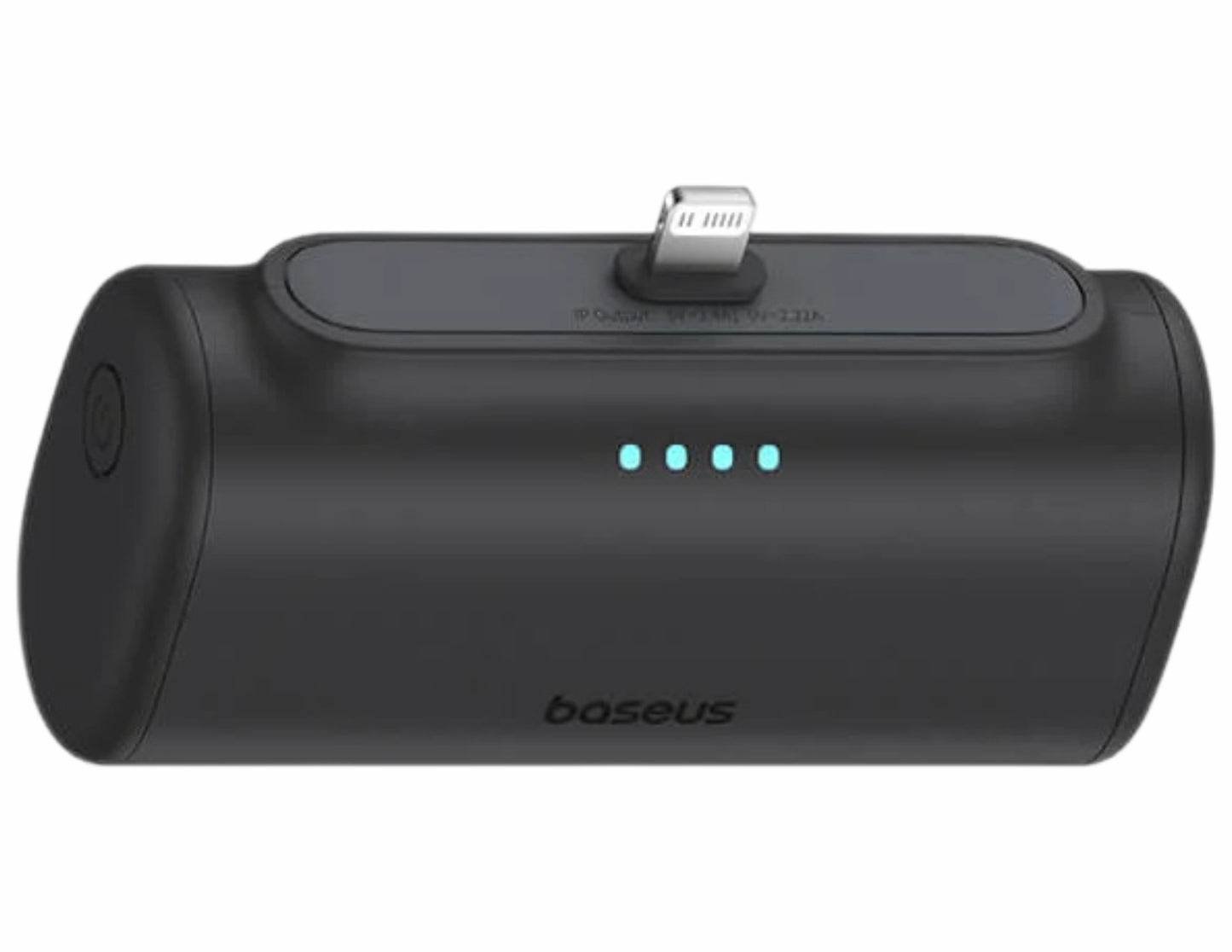 Baseus Compact Fast Charging Power Bank iP Edition with charging cable on a white background
