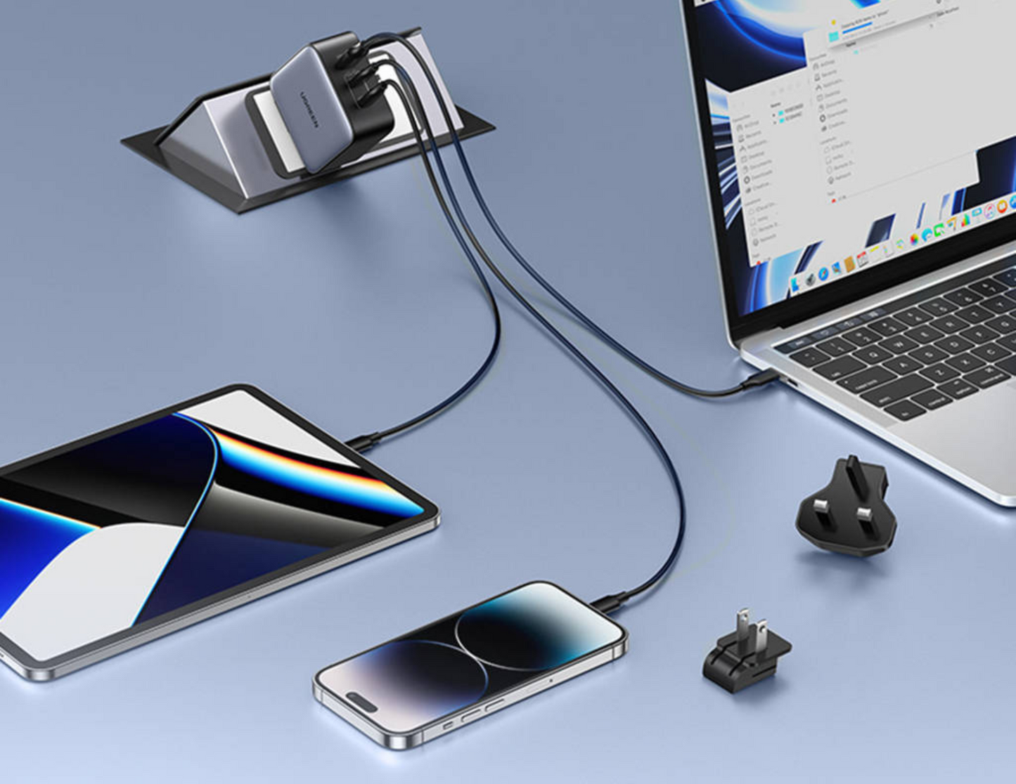 UGREEN Nexode 3-Port PD GaN Fast Charger 65W (CD296)