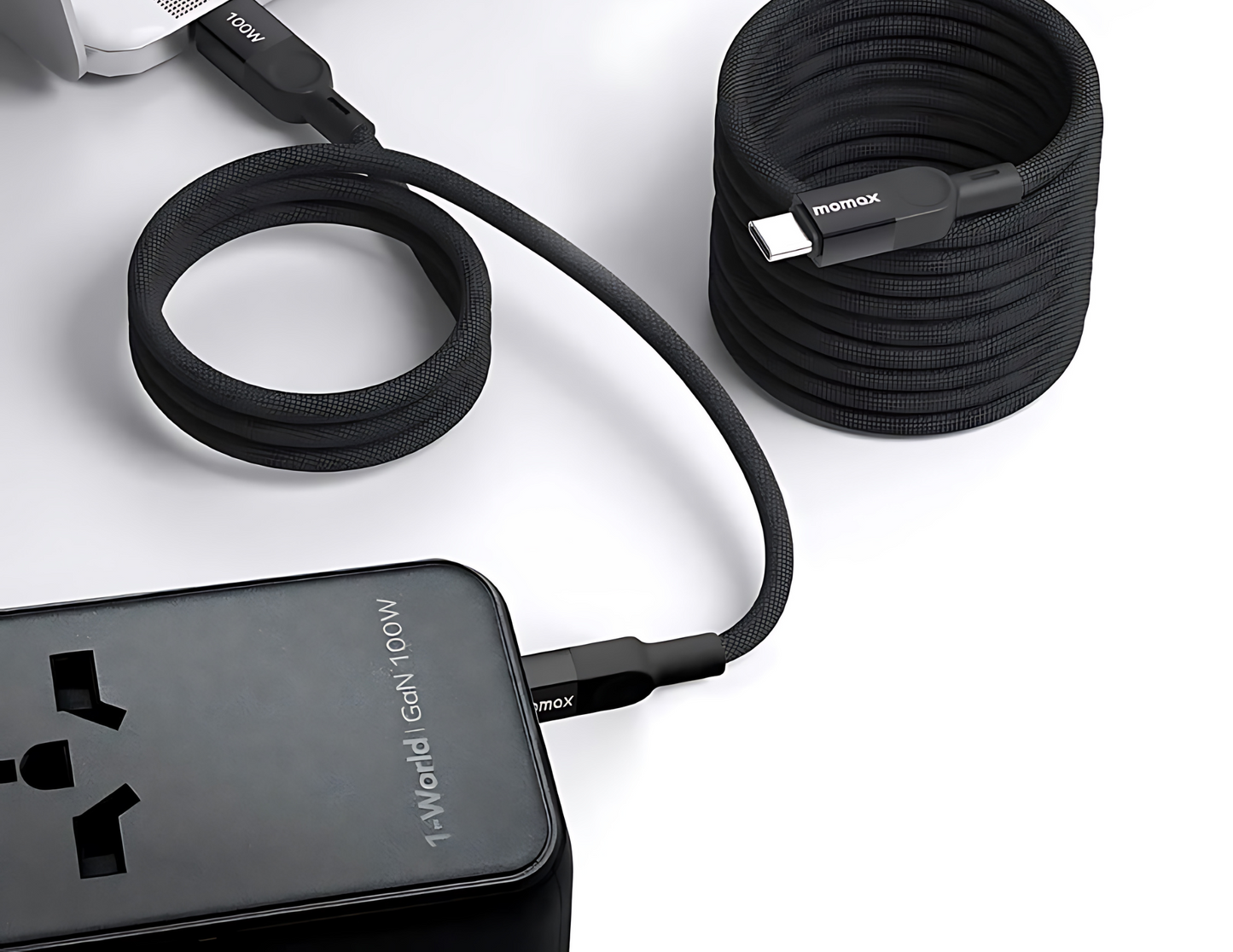 Momax Mag Link Magnetic USB-C to USB-C Cable 100W (Up to 2m) - THABTHABA STORE
