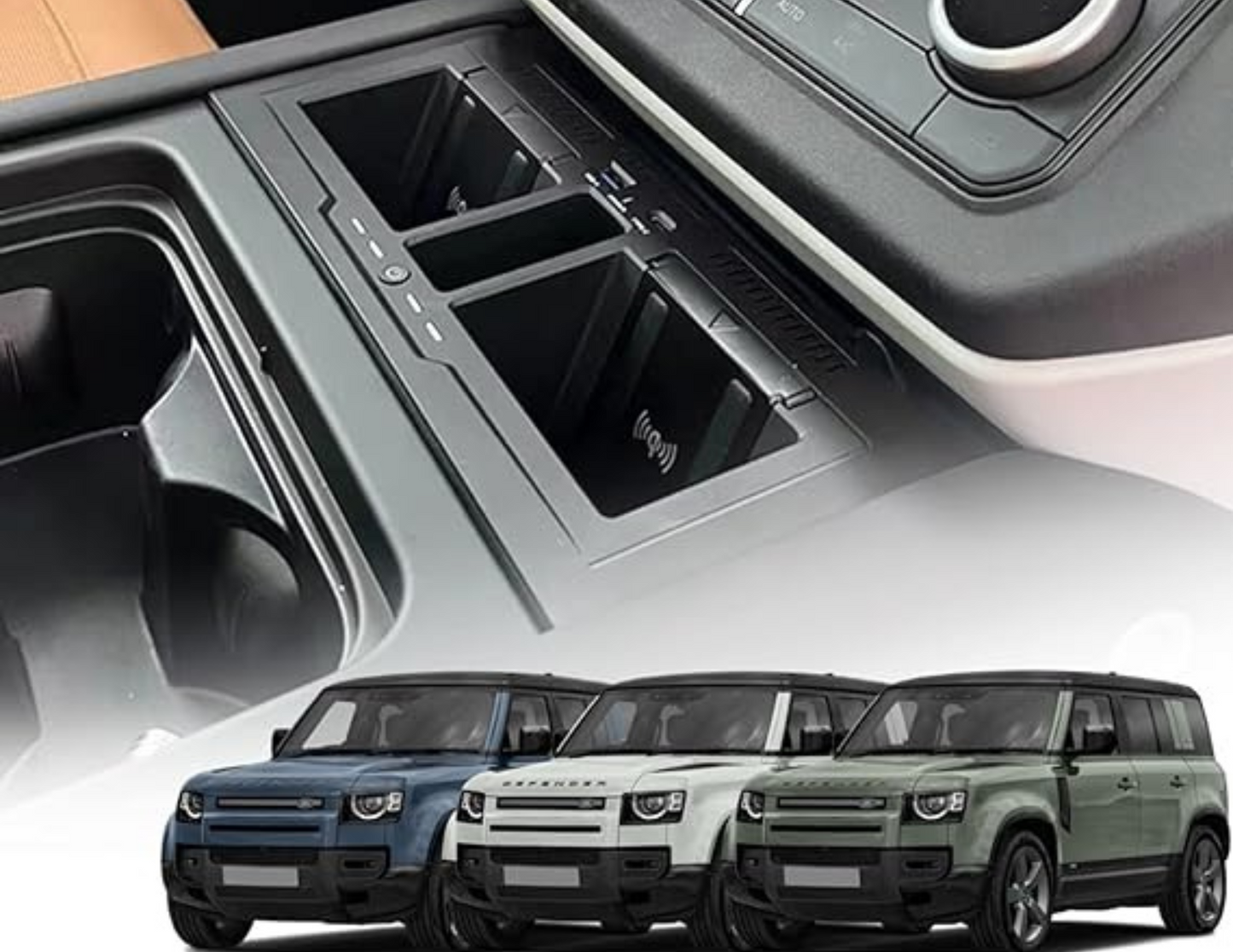 Dual Wireless Car Charger Dock for Land Rover Defender - THABTHABA STORE