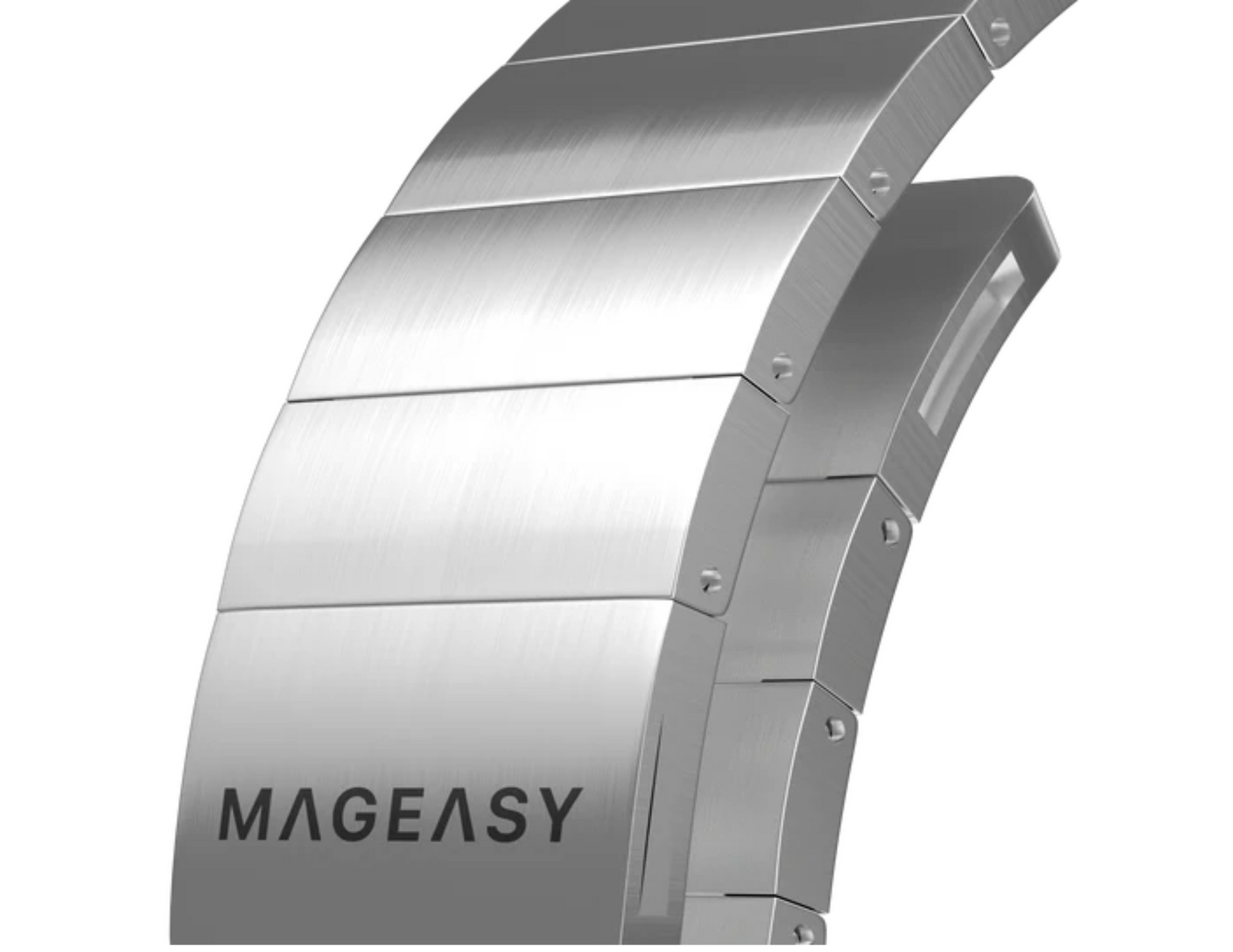 MagEasy Maestro M Magnetic Stainless Steel Apple Watch Loop - Silver and Black - THABTHABA STORE