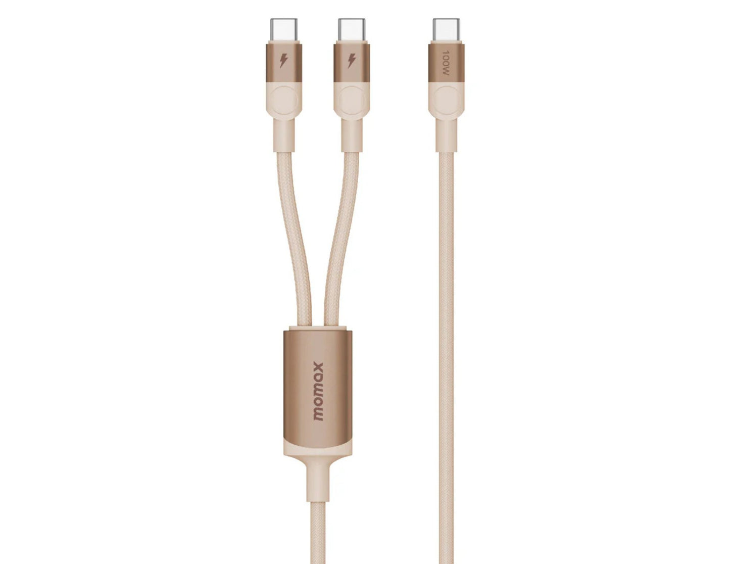 كابل مغناطيسي Momax Mag.Link 100W USB-C إلى USB-C مزدوج (DC56D/DC56L2)