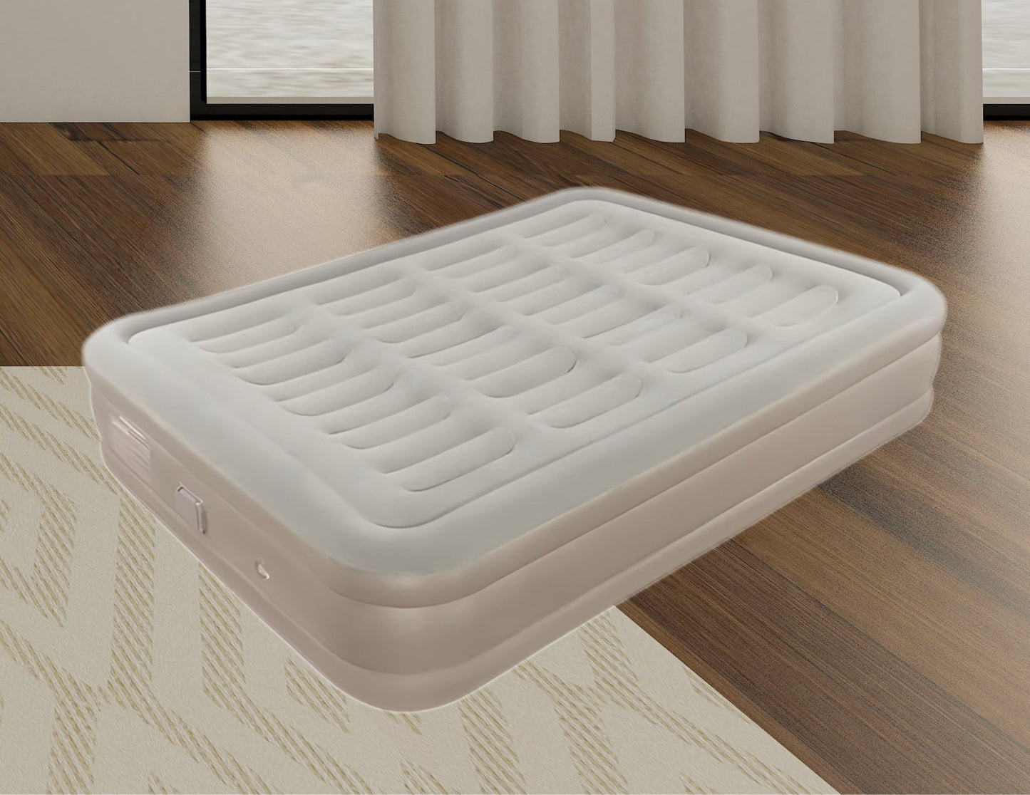 Air Bed B17 double size beige coffee camping mattress with built-in automatic pump waterproof multi-chamber ergonomic Qatar