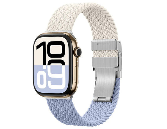 AmazingThing Glamour Blend MagniFit Nylon Watch Band for Apple Watch 49/46/45mm, tool-free adjustable, braided durable, at Thabthaba Store Qatar