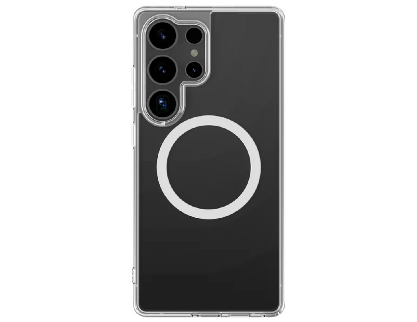 Back view of the AmazingThing Minimal Mag Clear Case S25UMMINCL showing its ultra-slim design.