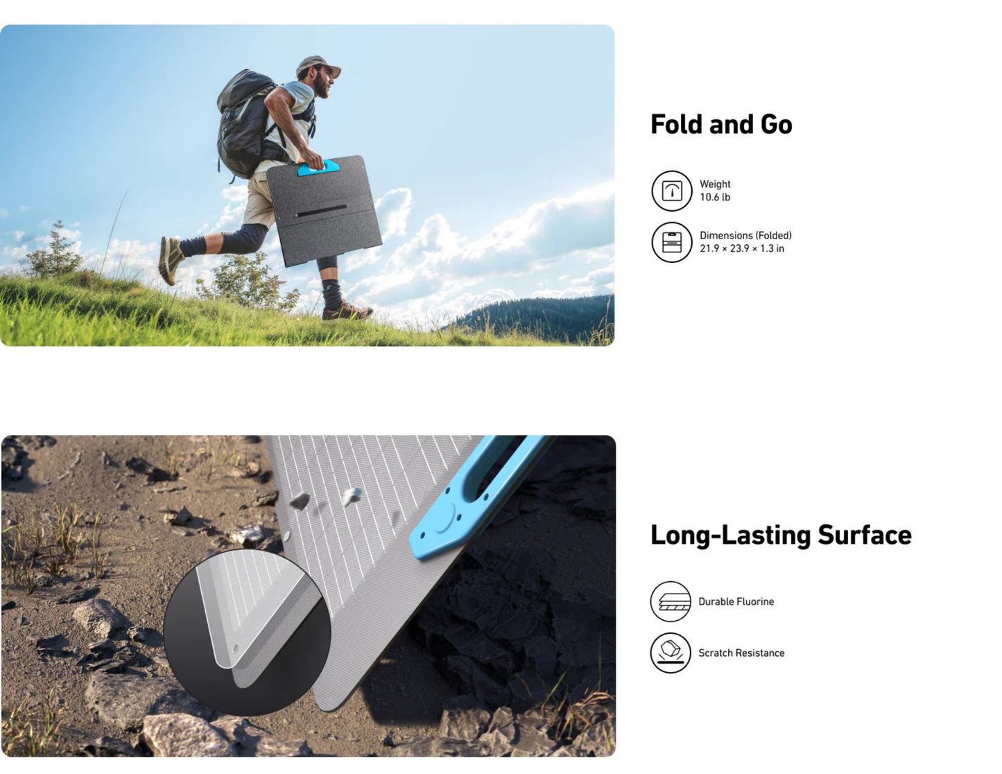 Anker SOLIX PS100 100W foldable portable solar panel with adjustable stand and MC4 output, Thabthaba Store Qatar