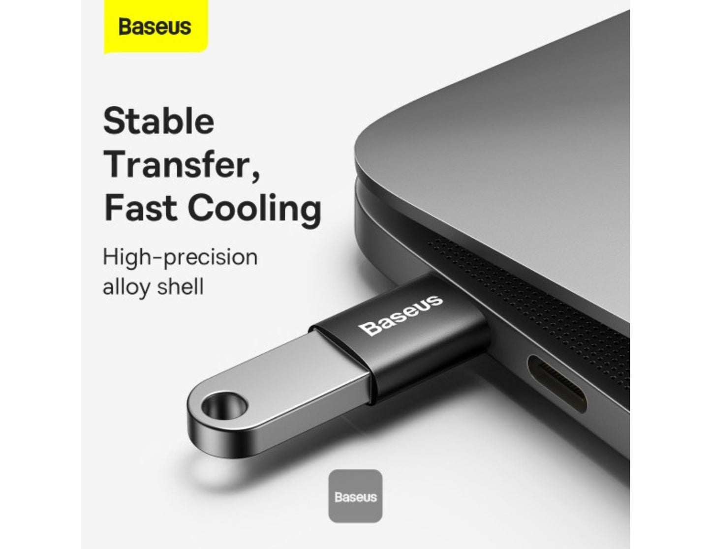 Baseus Ingenuity Series Mini OTG adapter USB-C to USB-A 3.1 Black ZJJQ000001 at Thabthaba Store Qatar