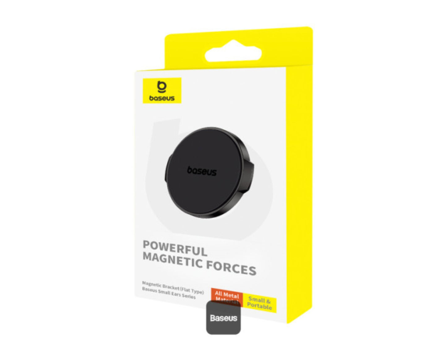 Baseus Small Ears flat magnetic car phone holder C40141403113-01 black, ultra-slim with dual magnets for universal smartphones at Thabthaba Store Qatar