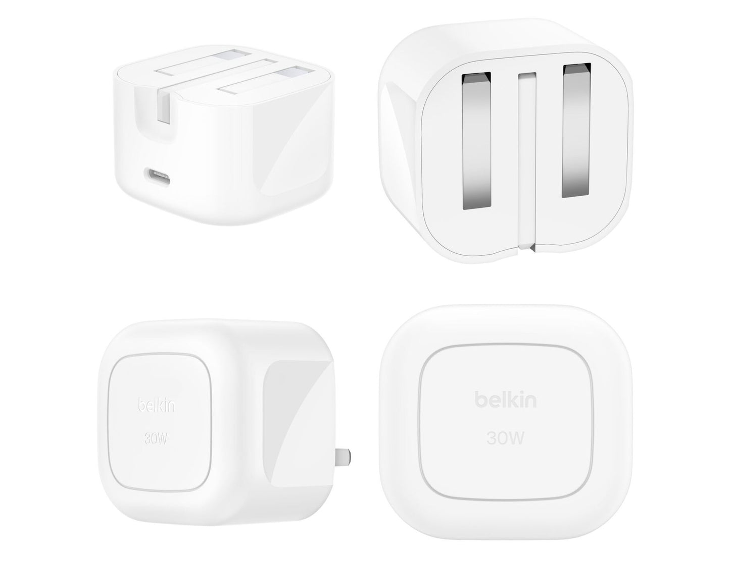 Belkin BoostCharge WCA008 30W USB-C charger foldable prongs white Thabthaba Qatar
