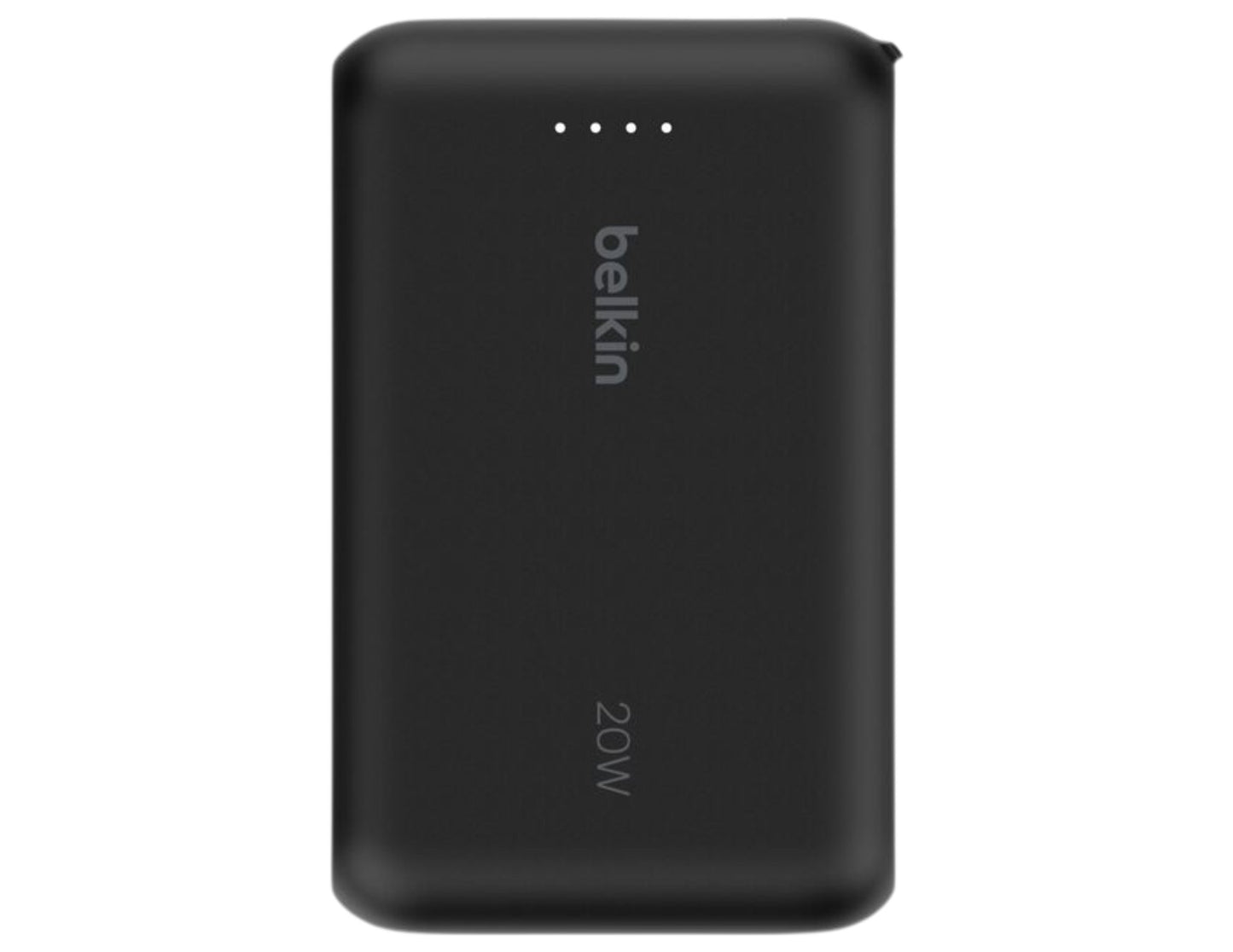 Black Belkin BoostCharge BPB021hq 10K 20W power bank with USB-C cable from Thabthaba Store with Belkin branding on a white background