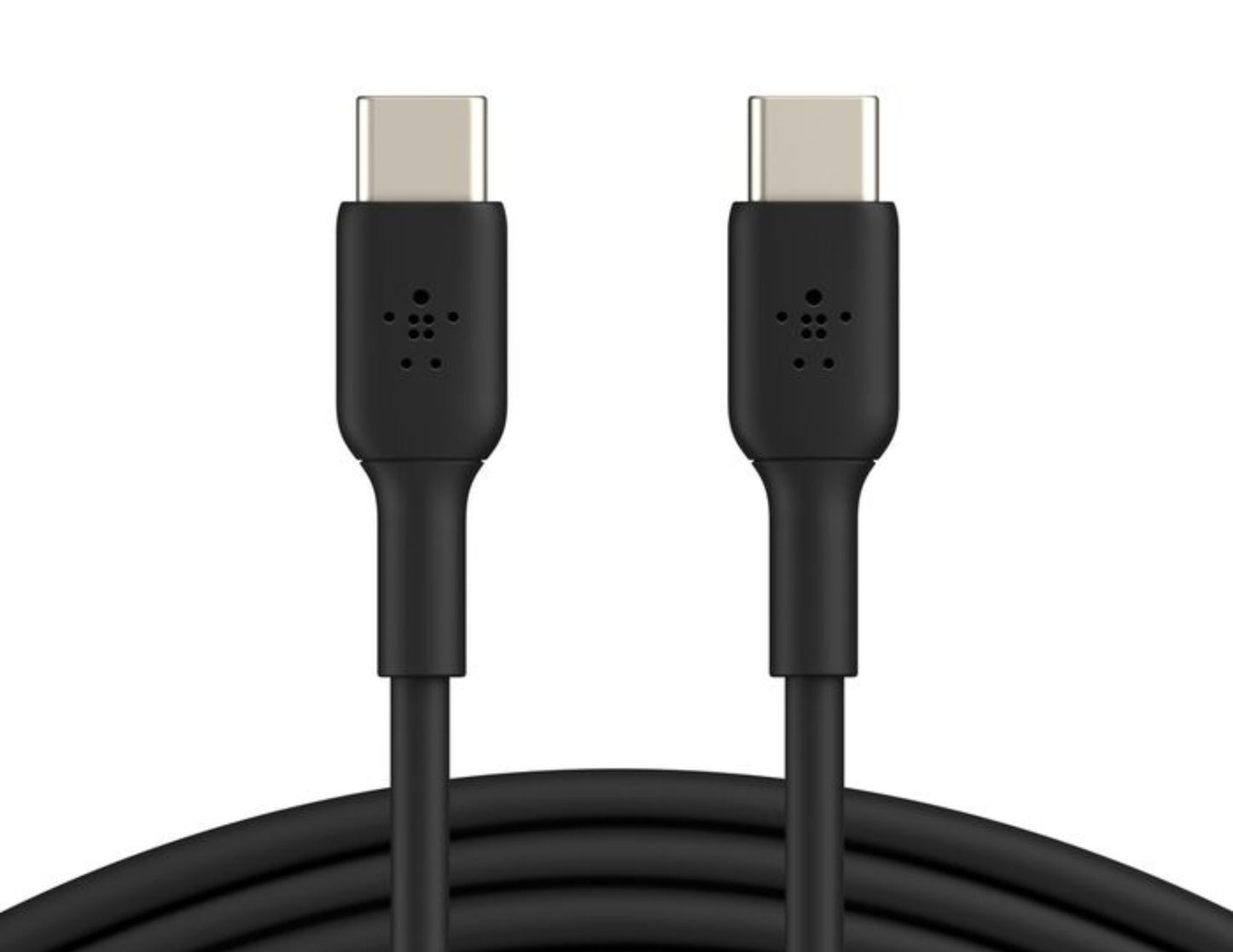 Belkin BOOSTCHARGE USB-C to USB-C 60W cable CAB003bt2M in black and white at Thabthaba Store Qatar