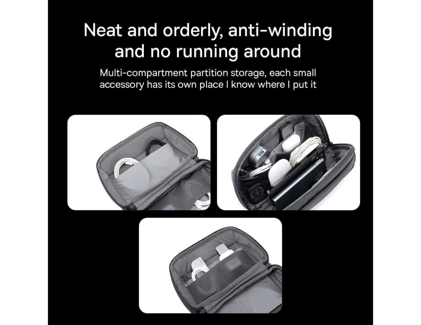 Brave Tech Pouch Organizer BTP-02 water-repellent, portable large tech organizer for travel available in Qatar