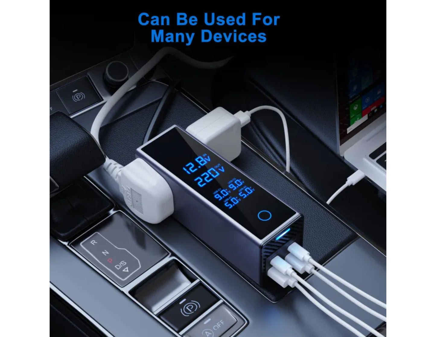 Car Power Inverter Seven-Ports 300W Model 7732 USB-C QC3.0 PD Qatar