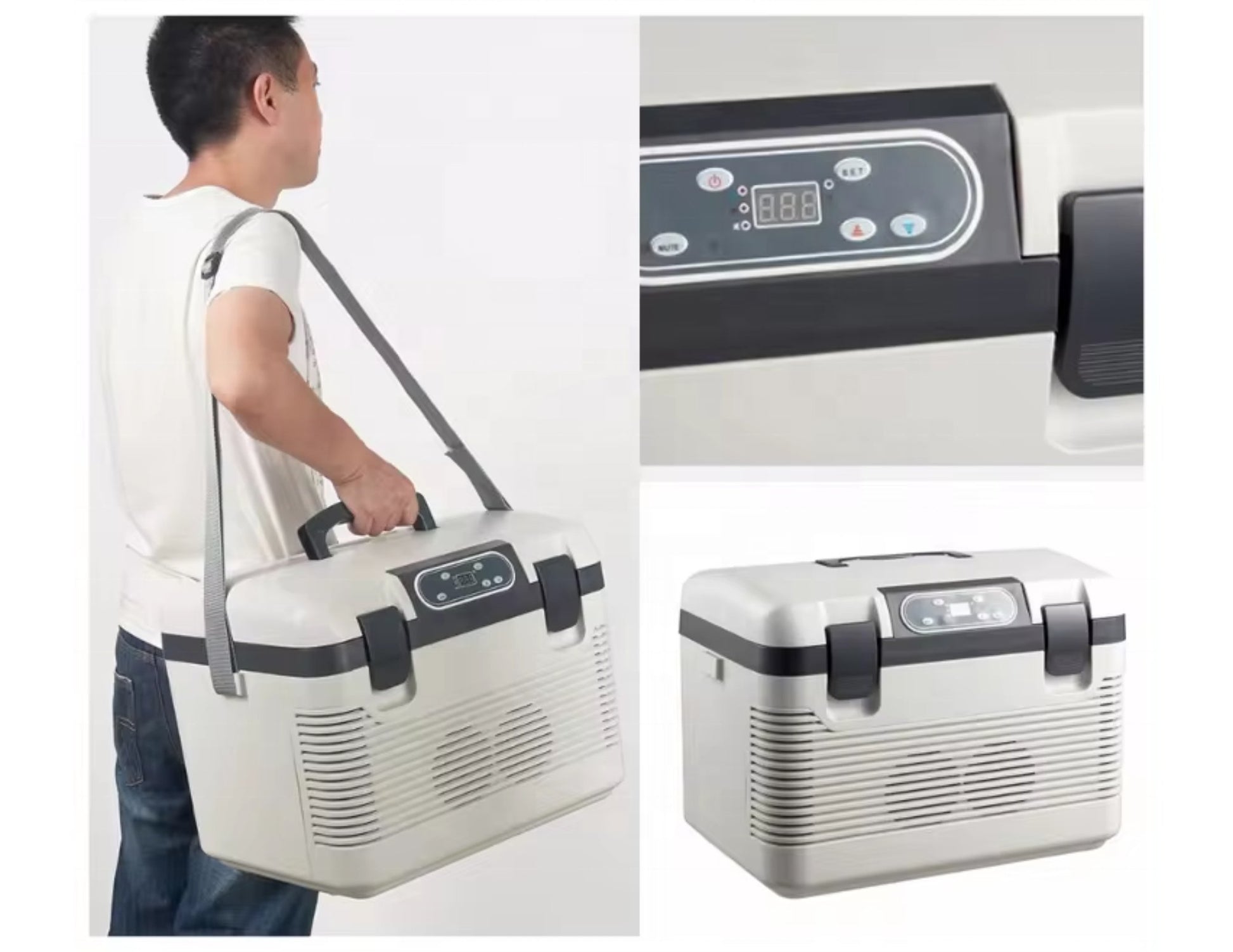 Cooler & Warmer 19L Electric Portable Fridge AC/DC Iceless Travel Qatar