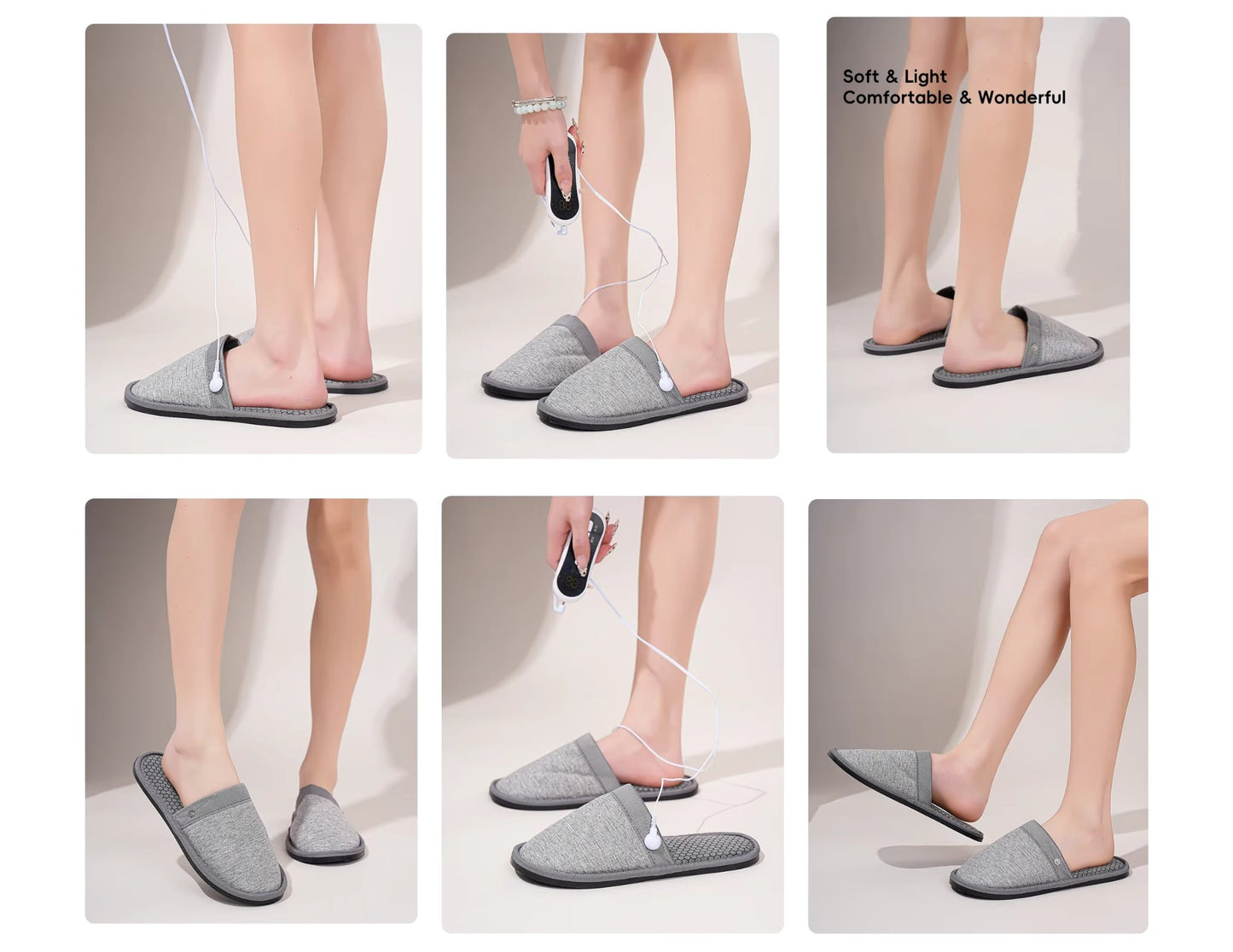 Digital physiotherapy massage shoes EMS acupressure sole with controller foot pain relief and wellness Qatar