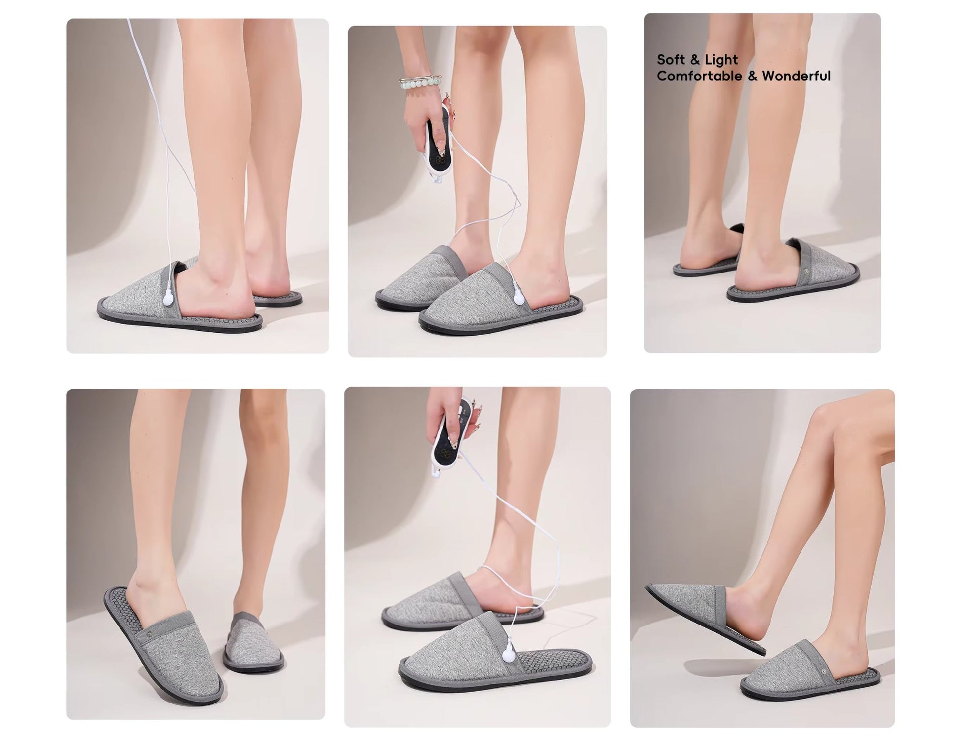 Digital physiotherapy massage shoes EMS acupressure sole with controller foot pain relief and wellness Qatar