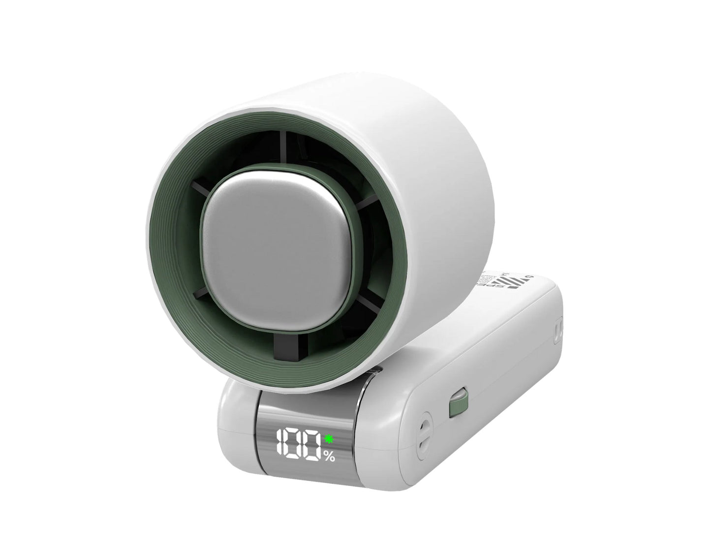 Ego HyFreeze Semiconductor Cooling Fan HF1 with 18 hours battery, LED display, and 180-degree adjustable angle, available at Thabthaba Store Qatar