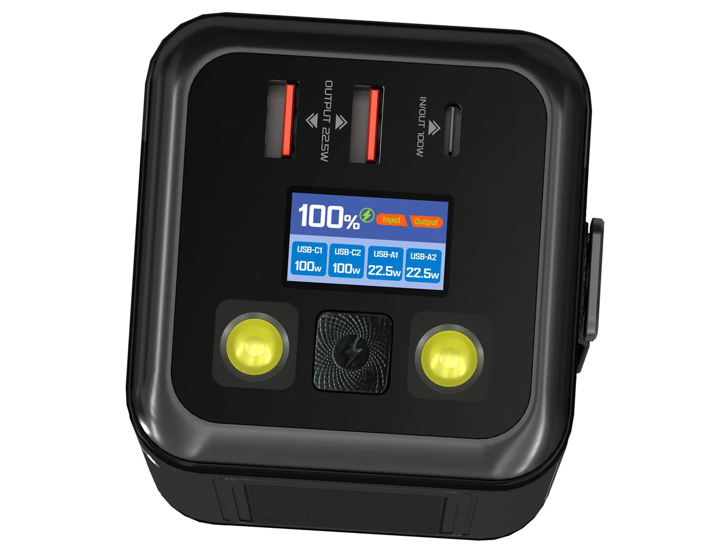 Ego HyperAlly 50K HA50 100W Power Bank 50,000mAh with OLED display and built-in Type-C cable available at Thabthaba Qatar