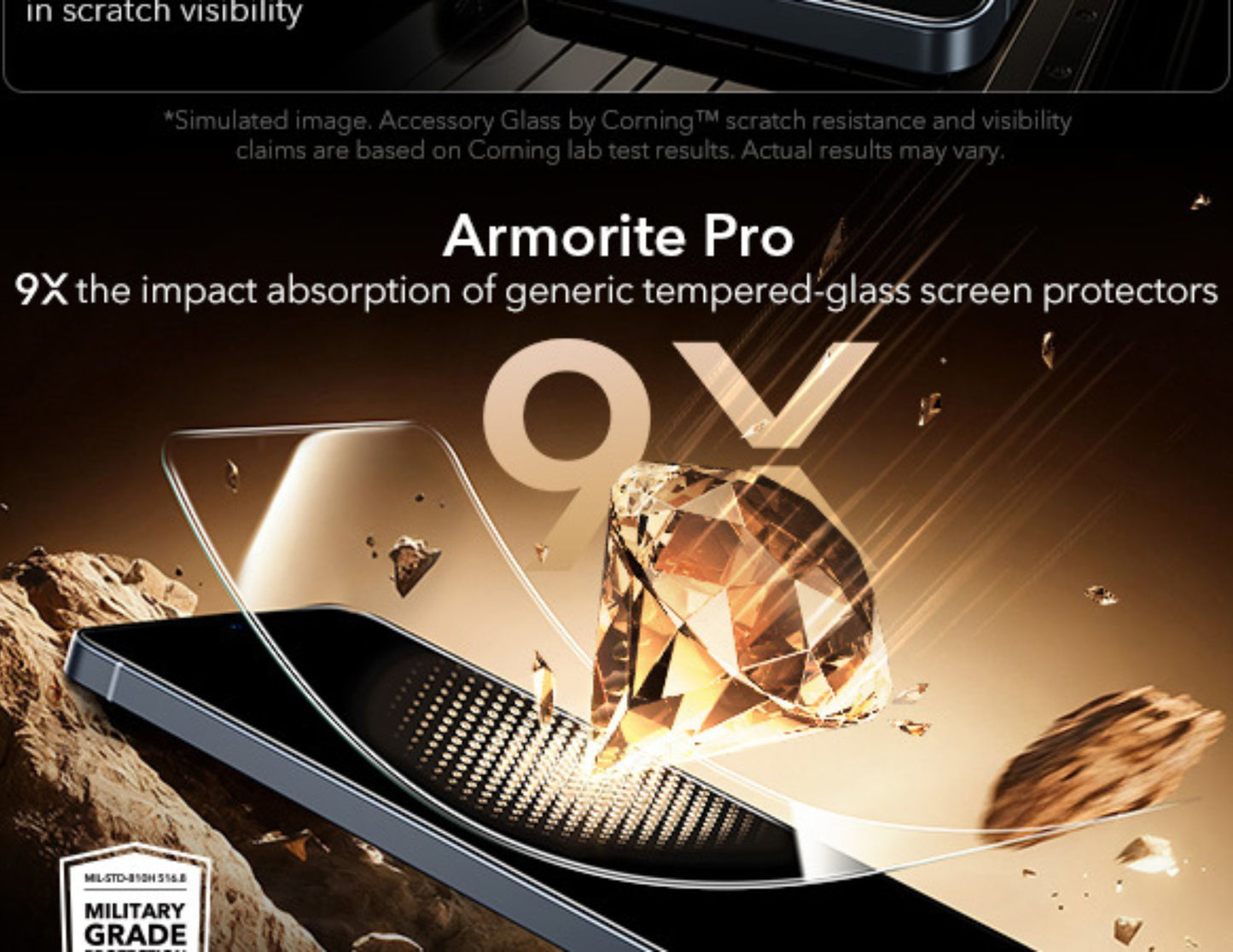 ESR UltraFit Armorite Pro Screen Protector AR privacy for Samsung S26 Ultra at Thabthaba Store Qatar.