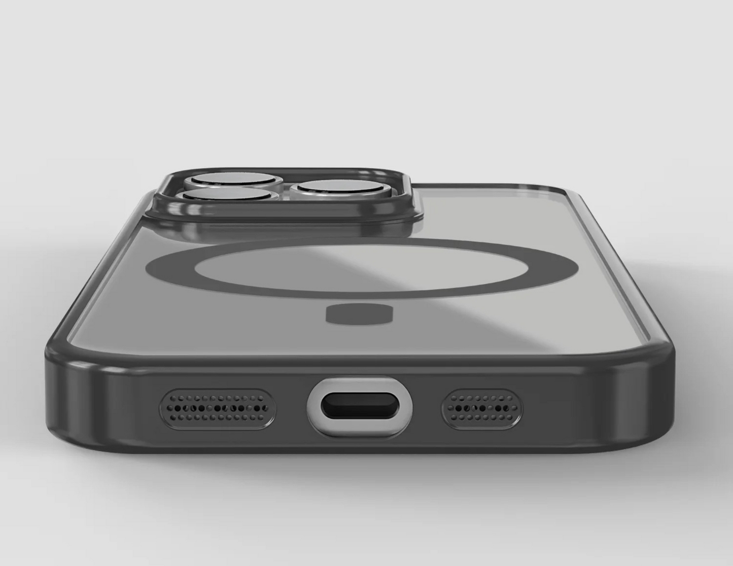 GRIPP Glacier SlimMag Case highlighting its raised edges for camera and screen protection.