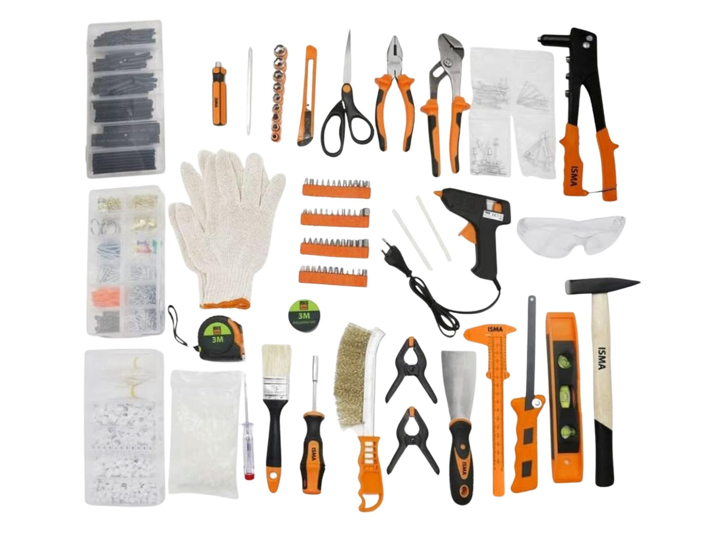 ISMA IS-515002 1500-piece multifunctional professional tool set with 1/4" square drive and case table-stand, available at Thabthaba Store Qatar
