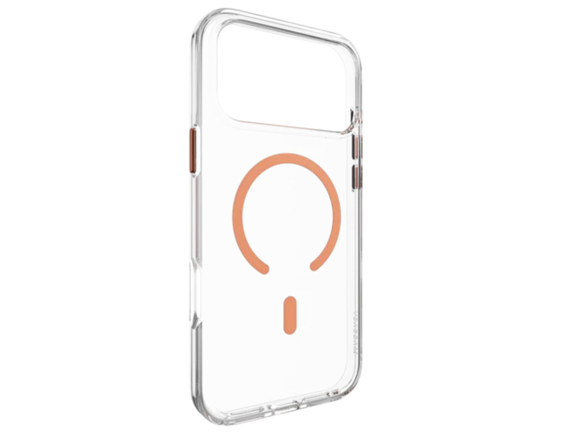 MagEasy Bright M Never Yellowing Protective Clear Case for iPhone 17 Series, MagSafe ring, metal buttons, 16ft drop-proof, anti-yellow, at Thabthaba Store Qatar