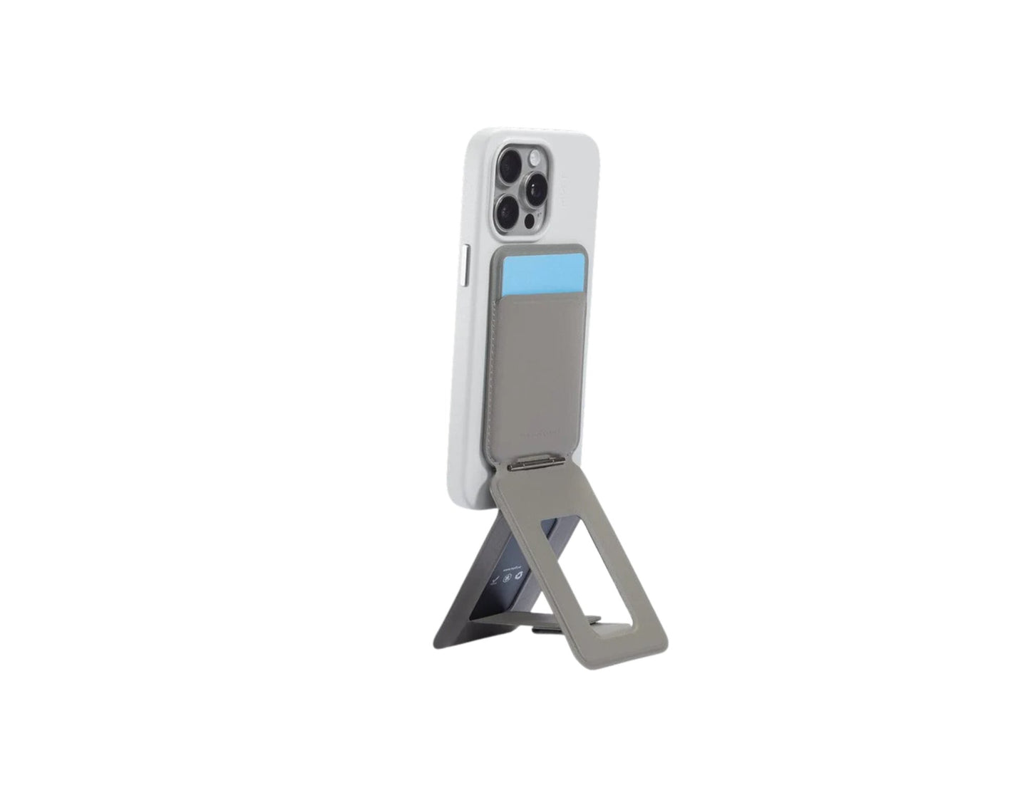 Moft Snap Invisible Phone Tripod Wallet 2-card MagSafe stand at Thabthaba Store Qatar.