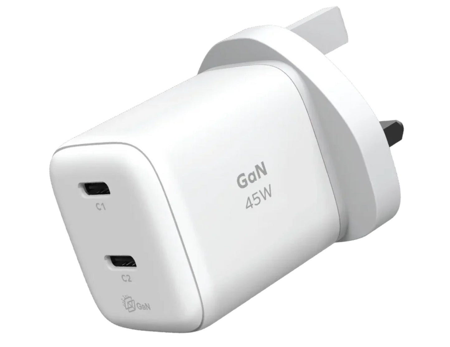 Momax 1-Charge 45W dual USB-C GaN charger compact PD PPS orange white for laptop phone Qatar