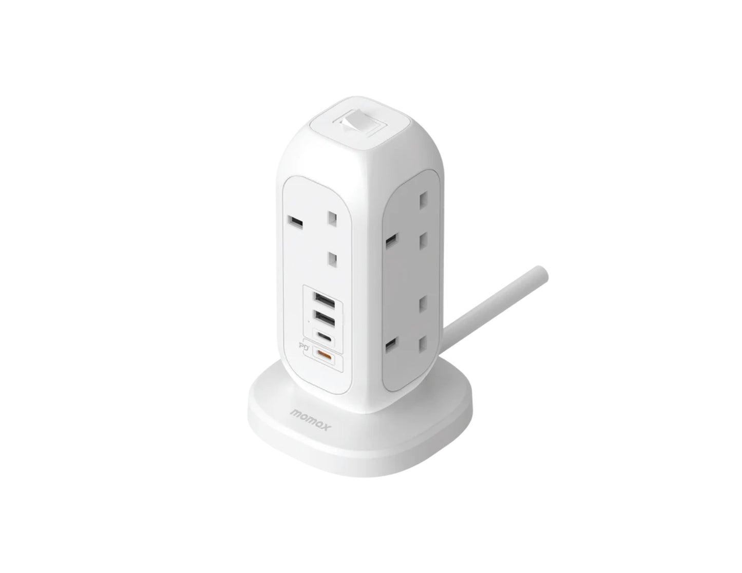 Momax OnePlug 7 outlet power strip with USB ports US18UK Qatar