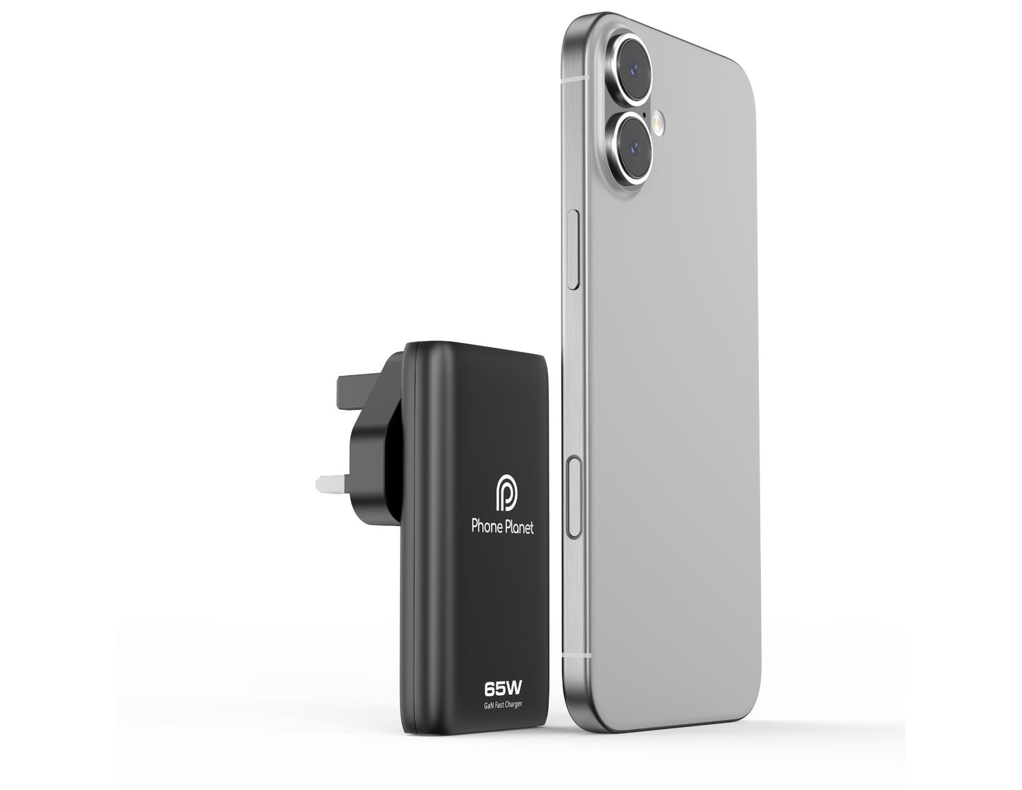 Phone Planet 65W GaN3 charger PP-65W GAN3-UK black